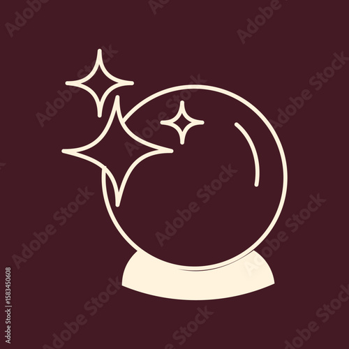 Halloween crystal ball trendy useful important vector Illustration design gorgeous colorful background