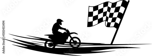 Racing cars and race car stripes set, angled checkered patterns, checkered flag, finish line, motocross labels, dynamic lines, motorsport, racing stripe speed 