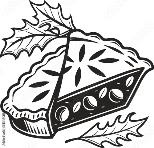 Here's one sentence describing the image:

Vector illustration of an ornate black tribal butterfly and floral pattern with a cake on an abstract background design