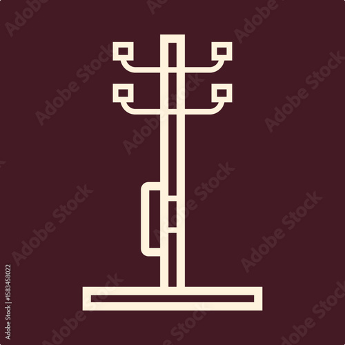 Overhead power trendy useful important vector Illustration design attractive colorful background