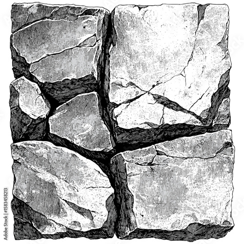 Engraved volcanic rock texture, hand-drawn lava surface sketch, vintage geology pattern, retro eruption texture, trendy natural effect, engraved art, vector illustration.