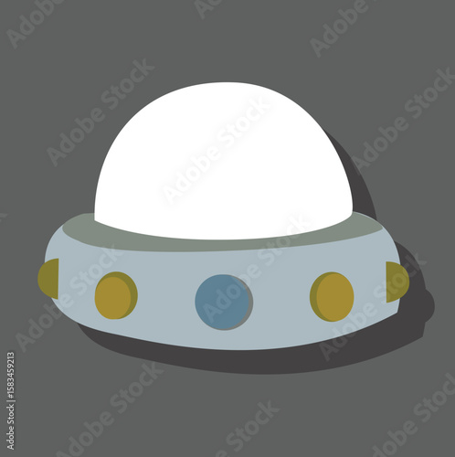 Alien spaceships fantasy ufo rendered icon