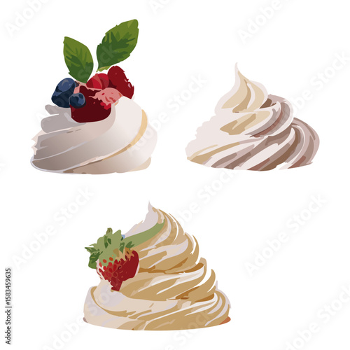 クリームとフルーツ