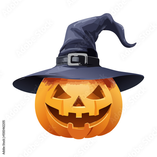 Jack o Lantern Wearing a Wi...