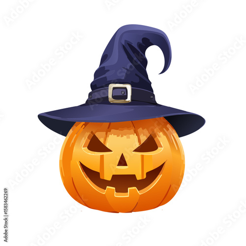 Jack o Lantern Wearing a Wi...
