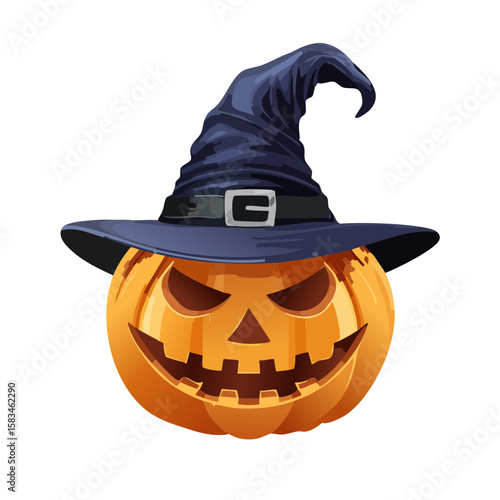 Jack o Lantern Wearing a Wi...