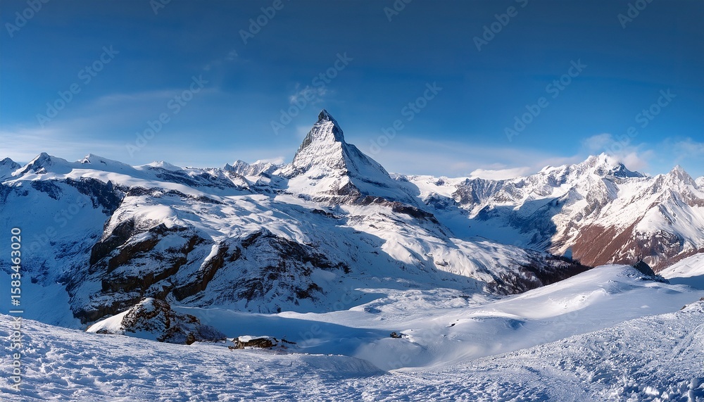 Obraz premium Matterhorn, Swiss Alps - panorama view