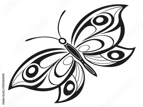 butterfly tattoo vector
