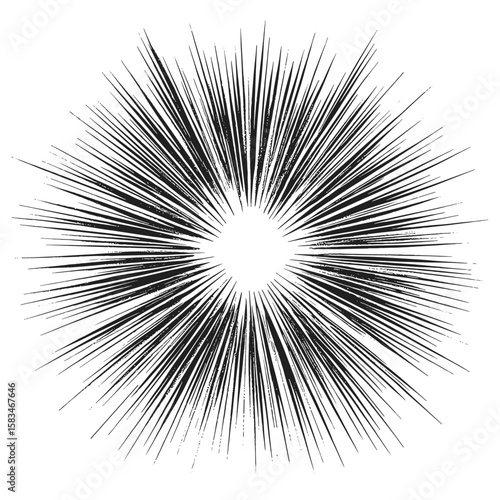 Etched sunburst texture, vintage optical pattern, hand-drawn radial line sketch, retro engraved effect, antique light ray texture, abstract geometric design, vector illustration.
