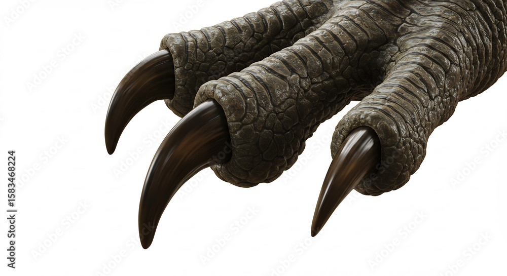 Fototapeta premium Griffe puissante dinosaure texture detaillee eclairage net. AI Generated