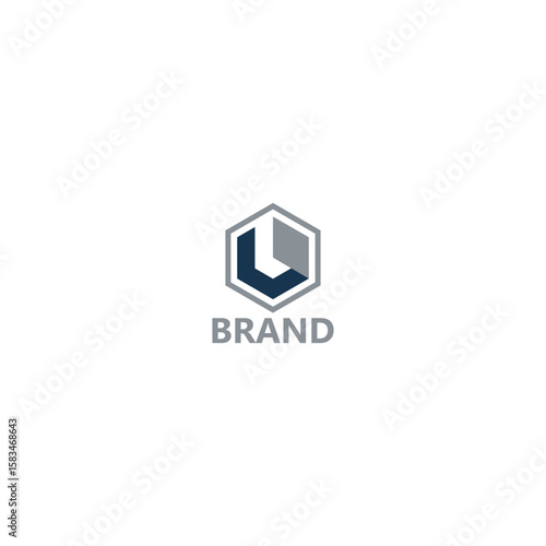 Free Download Hexagonal Letter B or BU or BV Fold Paper Logo with white background.  - GFXLoad