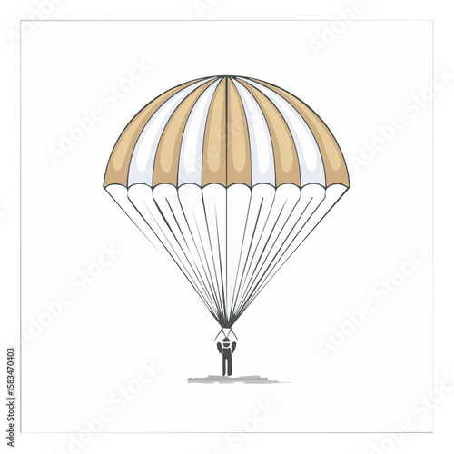 Parachutist Descent Person Flying Skydiving Skydiver Adventure Freefall Sporting Illustration