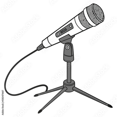 USB condenser microphone for podcasting, on a clean white background, professional audio.