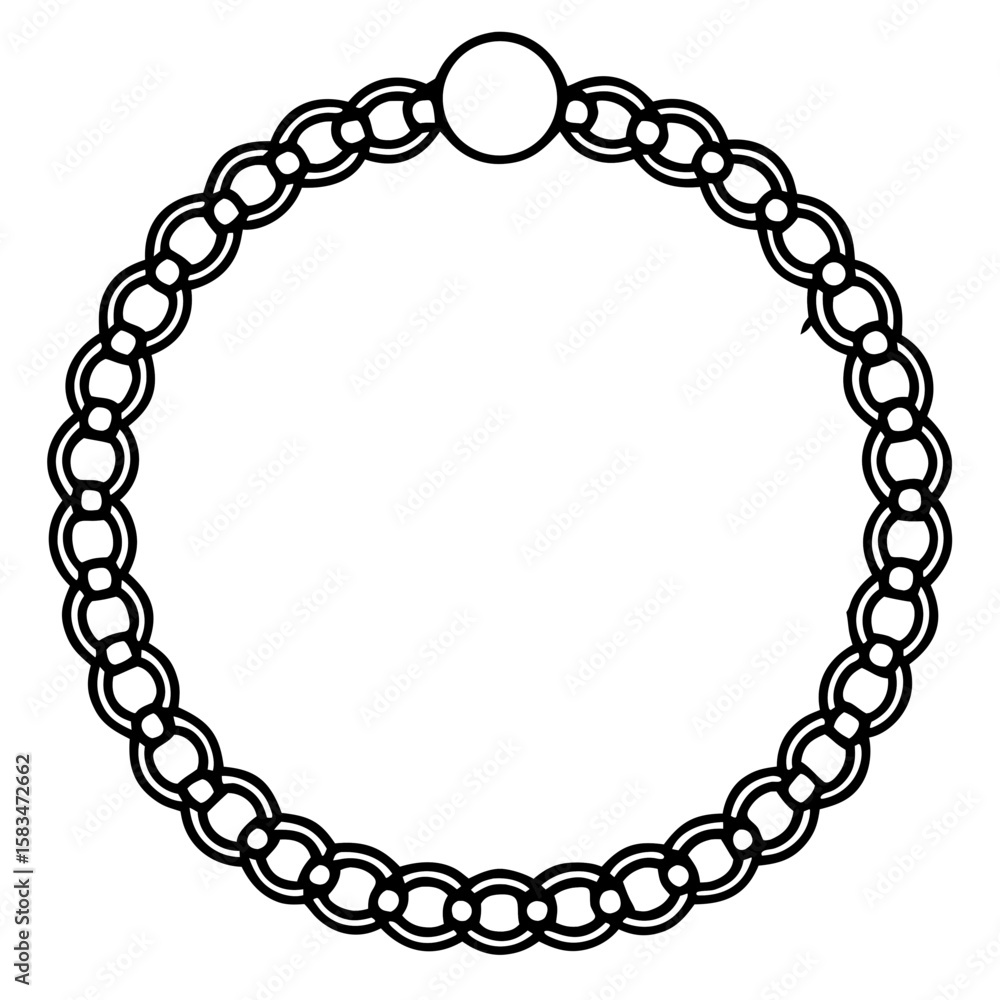 Bra Chain Ring line art Bra Chain Ring line art