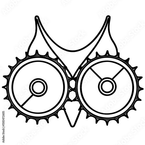Bra Chain Ring line art