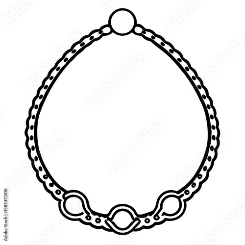Bra Chain Ring line art