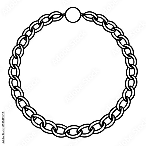 Bra Chain Ring line art
