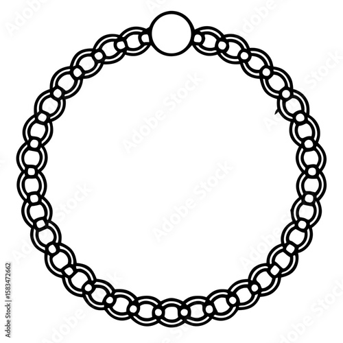 Bra Chain Ring line art
