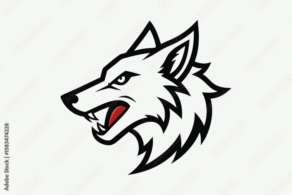 Obraz premium wolf head vector