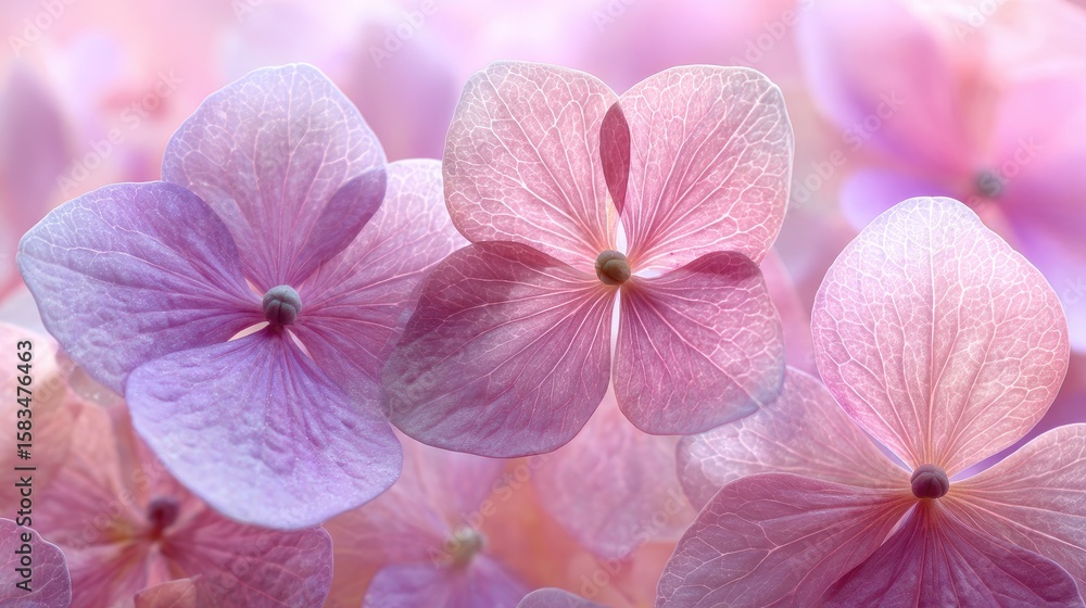 Obraz premium Close-up of delicate pink flower petals.