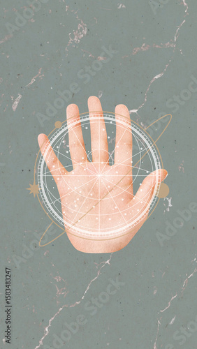 Фотография Palm reading astrology mobile wallpaper, fortune telling background