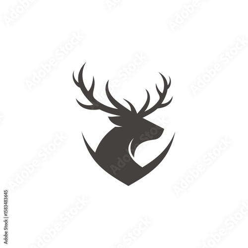 deer logo design template vector