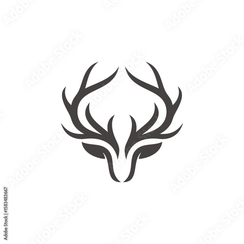 deer logo design template vector