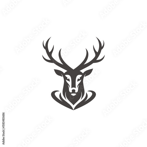 deer logo design template vector