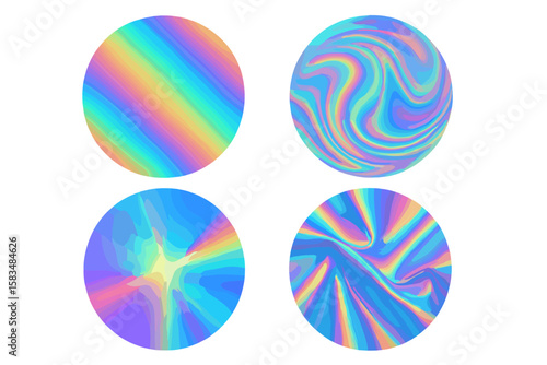 Colorful abstract patterns with iridescent textures for artistic design projects