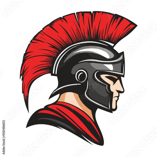 spartan mascot logo design vector with modern illustration concept