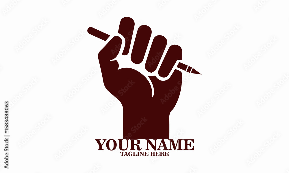 Fototapeta premium Happy left handers day vector illustration art and happy left hander's day logo icon