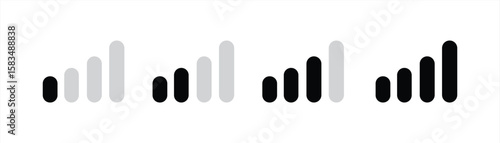 Signal Strength Icons – Minimalist Connectivity Bar Set
