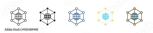Network Connection Icon Set Multiple Style Collection
