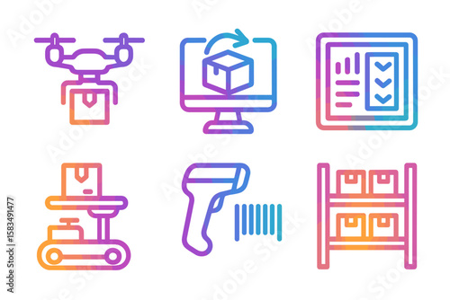 Modern logistics system utilizing drones, digital tracking, and automated inventory management solutions