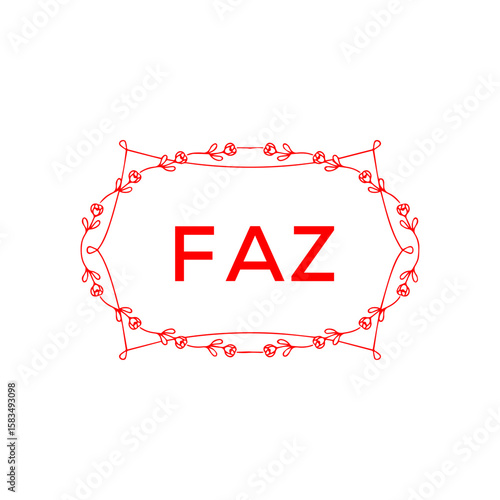 FAZ Letter Initial Logo Design Template Vector Illustration