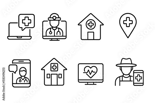 Digital health services connecting patients with providers at home from various locations