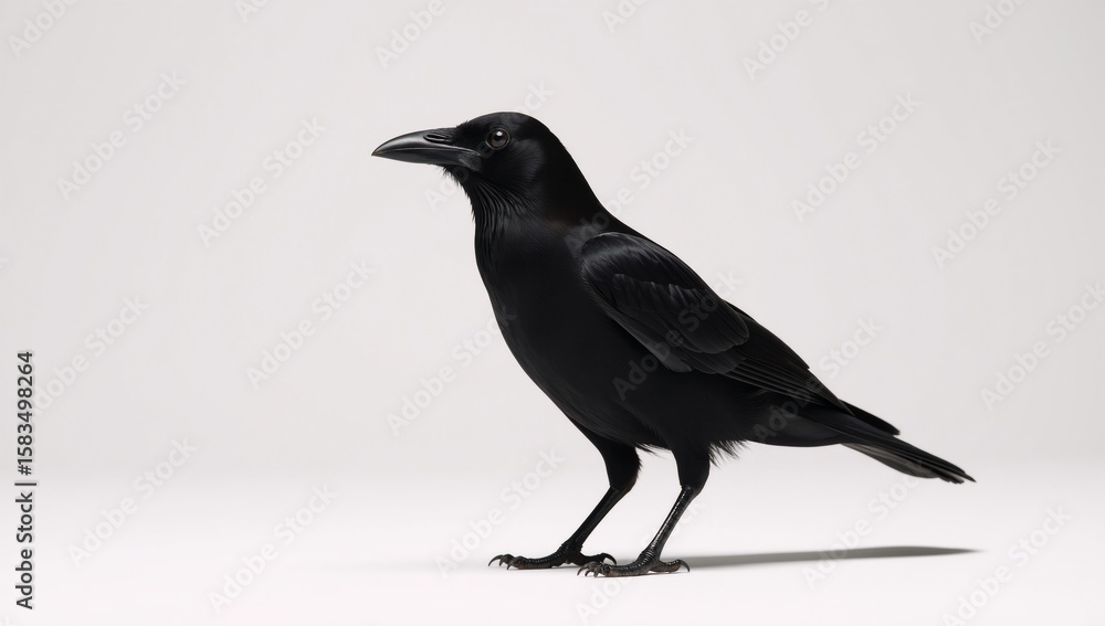 Obraz premium crow on a white background