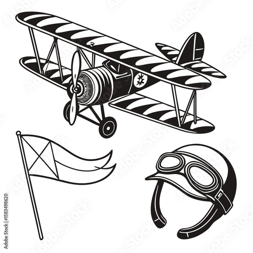 vector illustration of airplane