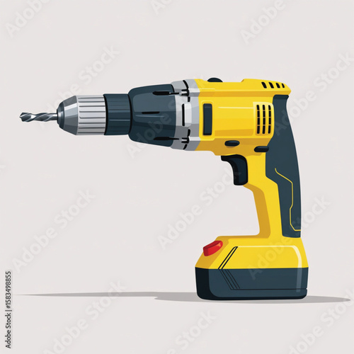cordless drill isolated on white