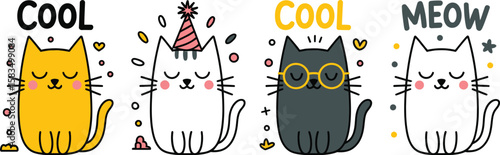 Adorable Cartoon Cats: A Collection of Cute Feline Illustrations