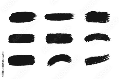 Brush stroke collection showcasing diverse techniques for artistic expression and creativity in visual art projects