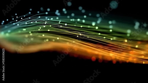 Abstract Light Wave with Dark Background.
