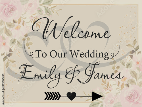 This Design is a Welcome Wedding. 