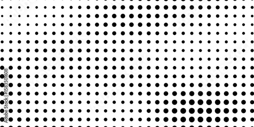 Halftone grunge background. Faded grain gritty textured wallpaper. Black and white comic noise grit surface. Pixelated speckles, dots and particles overlay. Aged dirty sand backdrop cover. Vector