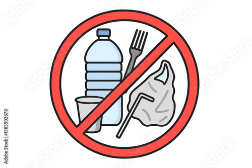 Stop using single-use plastics to protect the environment and create a sustainable future for our planet