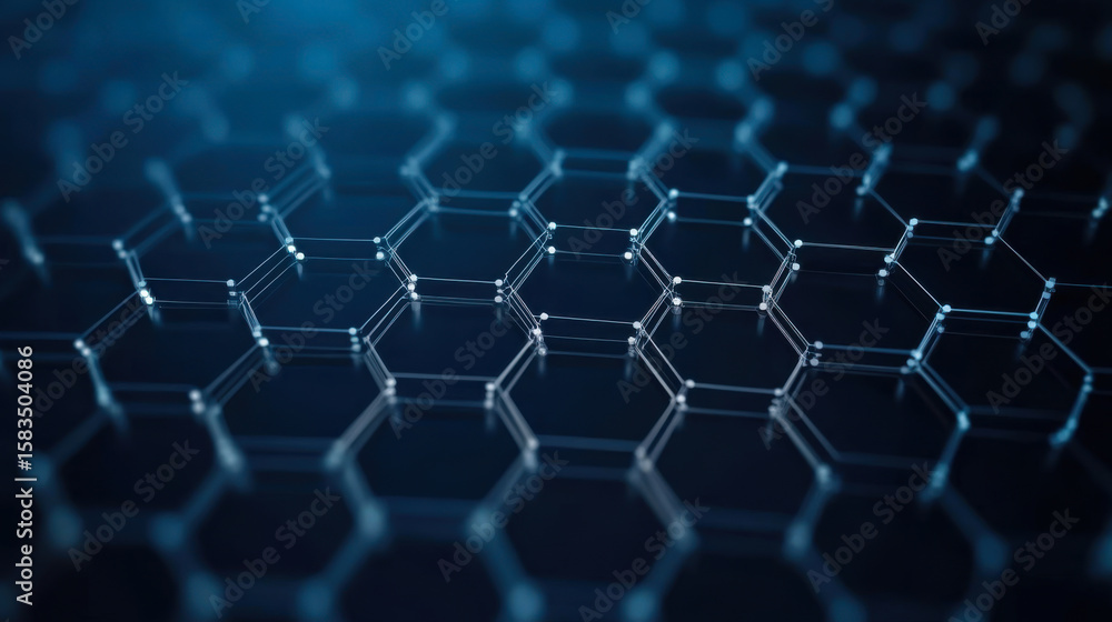 Obraz premium Abstract technology or medical background with hexagons shape pattern