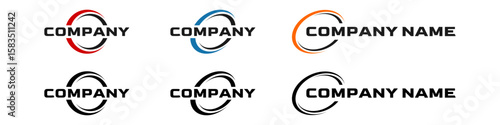generic circle logo design, editable icon, generic icon for your company

