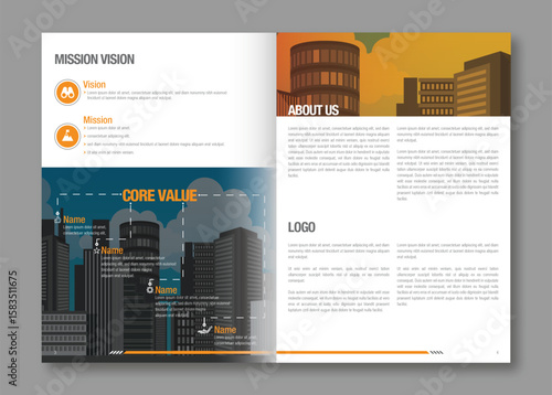 Modern and professional brochure Infographic template for business Company Profile
