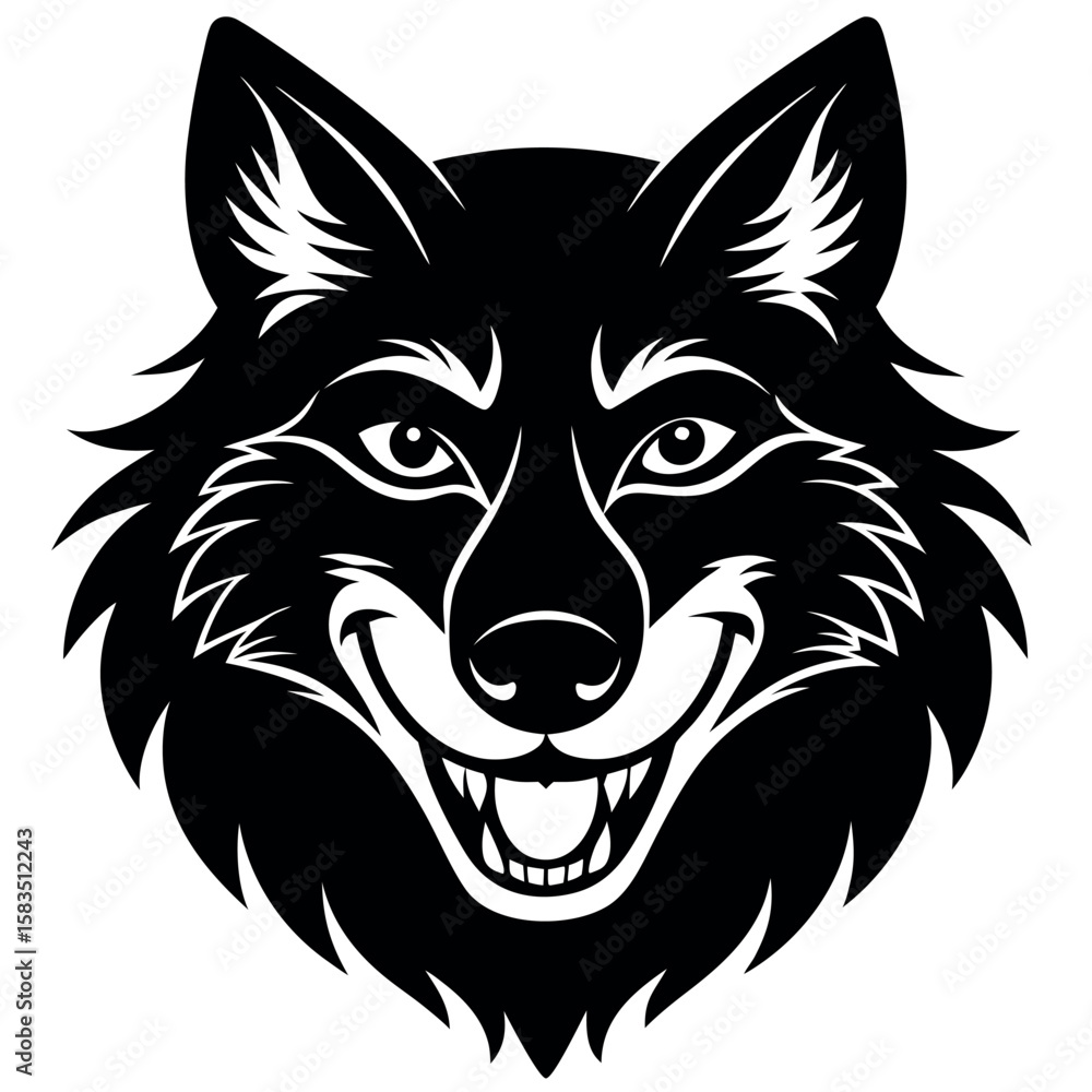 Obraz premium Wolf vector illustration. 