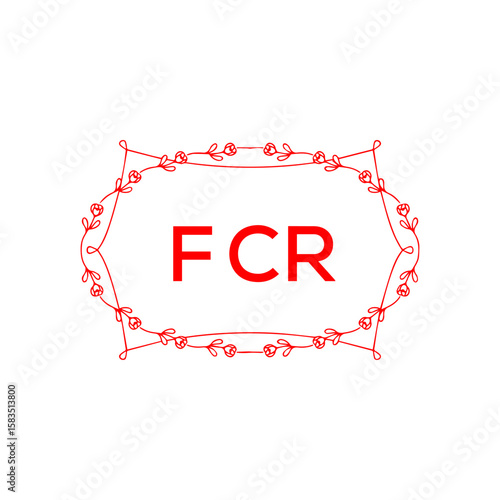 FCR Letter Initial Logo Design Template Vector Illustration